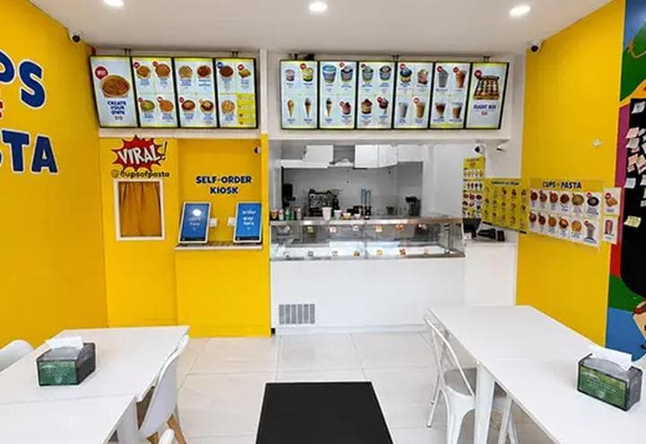 Inside the Cups of Pasta shops